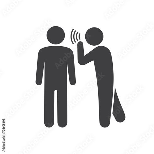 illustration of rumors or gossip, vector art.