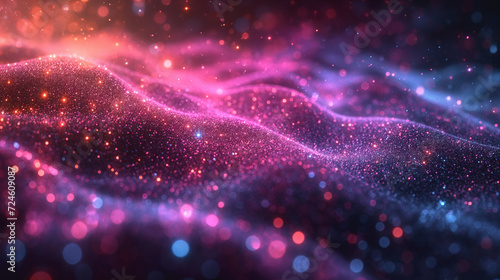 background of waves pink and purple with sparkles