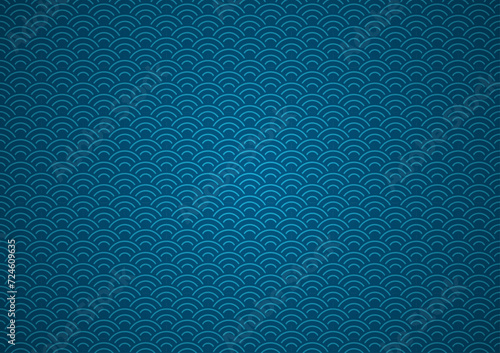 Chinese traditional oriental ornament background, Blue clouds pattern background.
