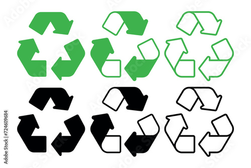 Recycle sign two styles