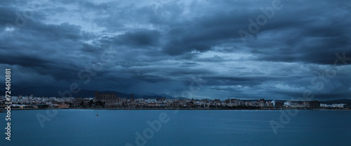 Tormenta en Mallorca desde el barco