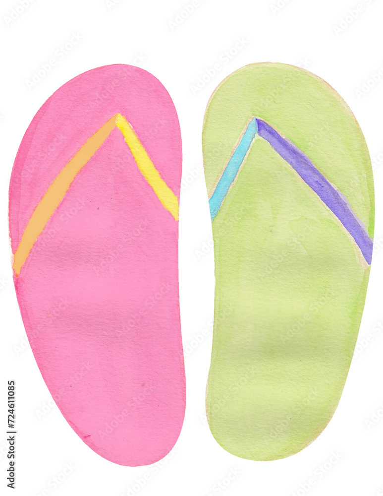 Cute rainbow fashionable flip-flops Cute rainbow fashionable flip-flops