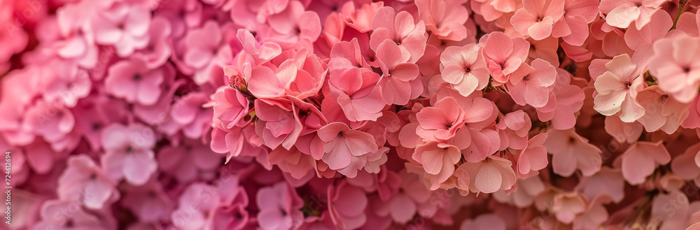 A close-up of blooming flowers creates a lively and enchanting atmosphere