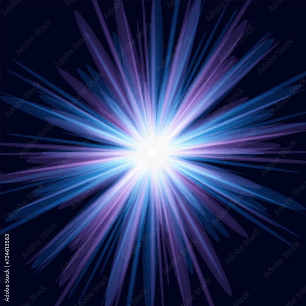 Fototapeta premium Light star blue png. Light sun blue png. Light flash blue png. vector illustrator.