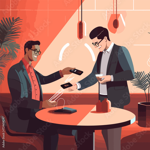 contactless payment in a restaurant