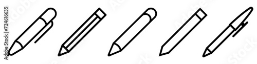 Pencil icon vector set. Pen illustration sign collection. Write symbol or logo.