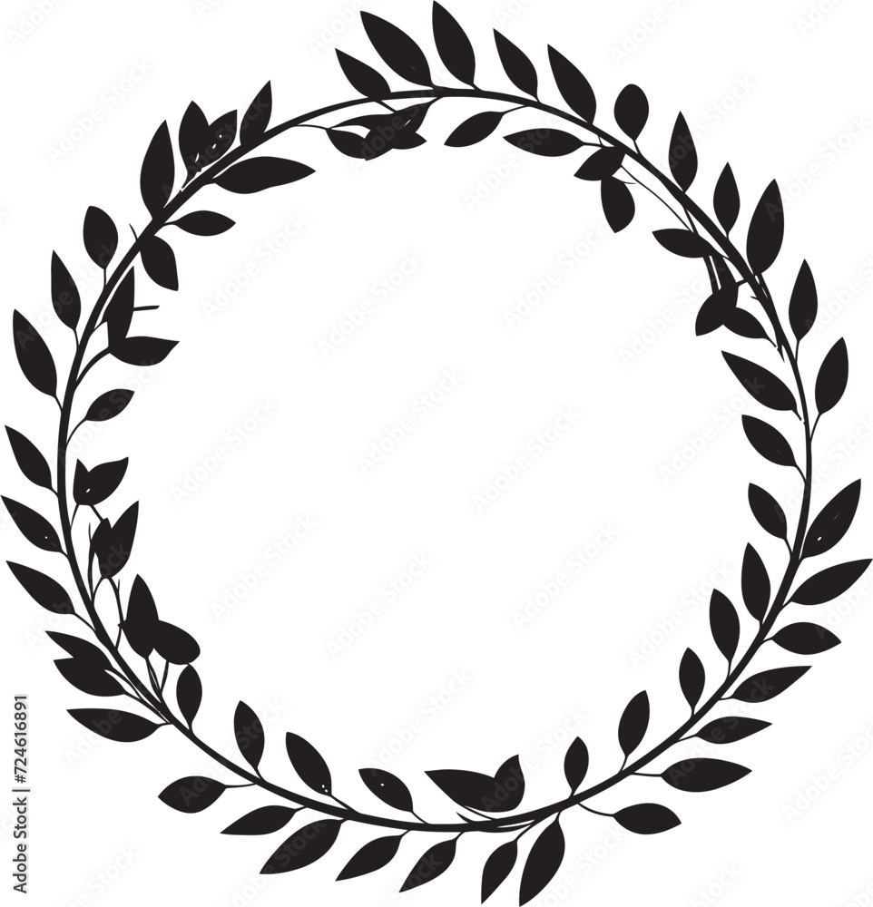 Dark Doodle Decor Decorative Wreath of Black Leaves Stealthy Silhouette Silhouetted Doodle Leaves Wreath in Black Dark Doodle Decor Decorative Wreath of Black Leaves Stealthy Silhouette Silhouetted Doodle Leaves Wreath in Black