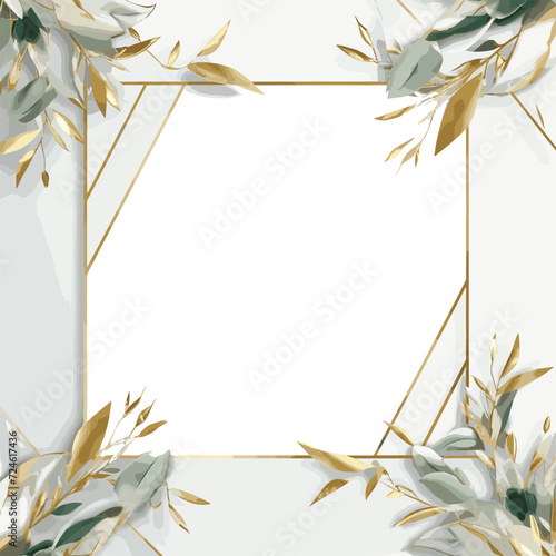 wedding square frame made of branches