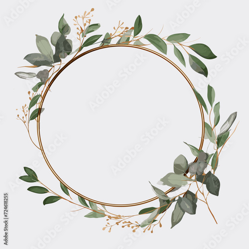 wedding round frame of branches
