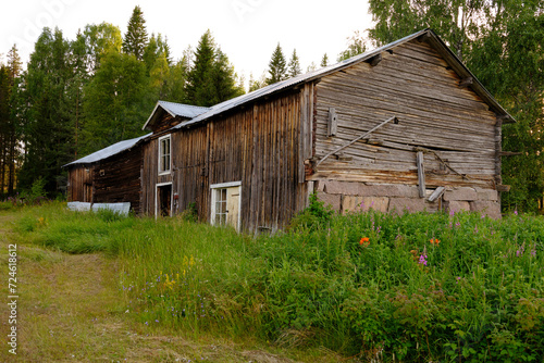 Wallpaper Mural old wooden barn in  the north of Sweden Torontodigital.ca