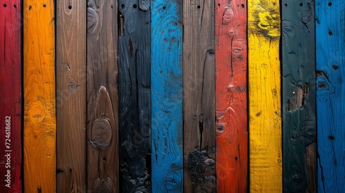Close up of wall made of wooden planks
