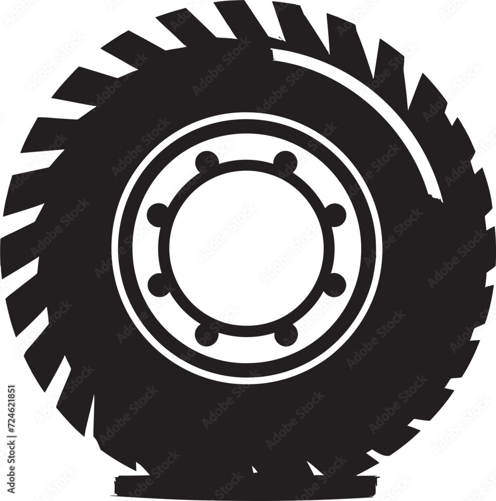 Rubber Round Dark Tire Wheel Icon Tread Thrive Modern Black Tire Logo Rubber Round Dark Tire Wheel Icon Tread Thrive Modern Black Tire Logo