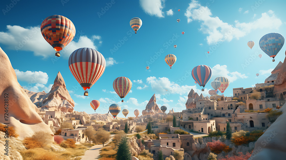 3d realistic balloon in Cappadocia