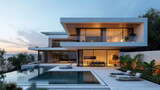 Architecture modern design, concrete house