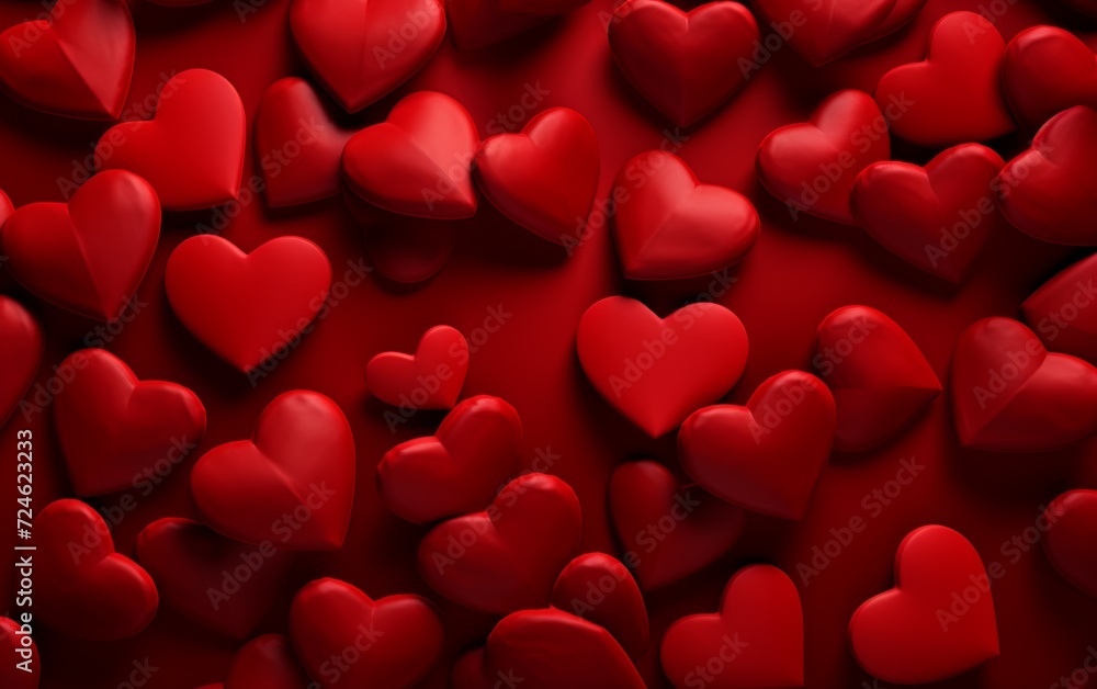 Red heart shapes for Valentine's day background