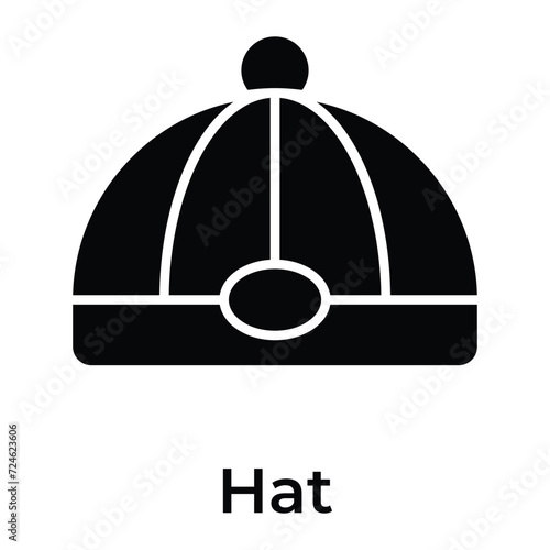 Grab this visually perfect icon of chinese cap, chinese traditional hat vector design