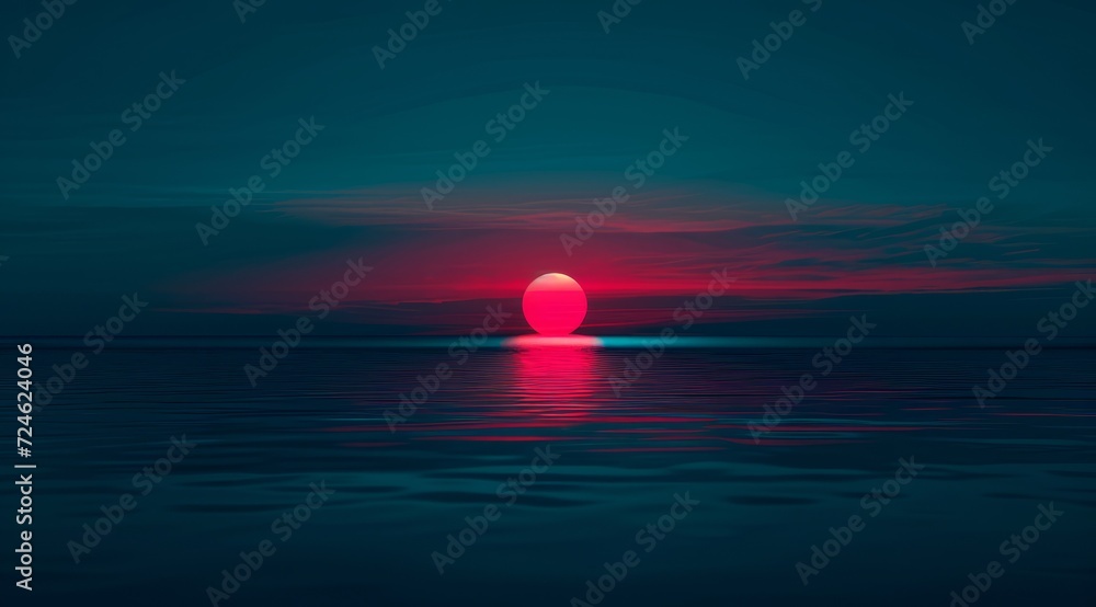 Beautiful sunset background with evening ocean view Beautiful sunset background with evening ocean view