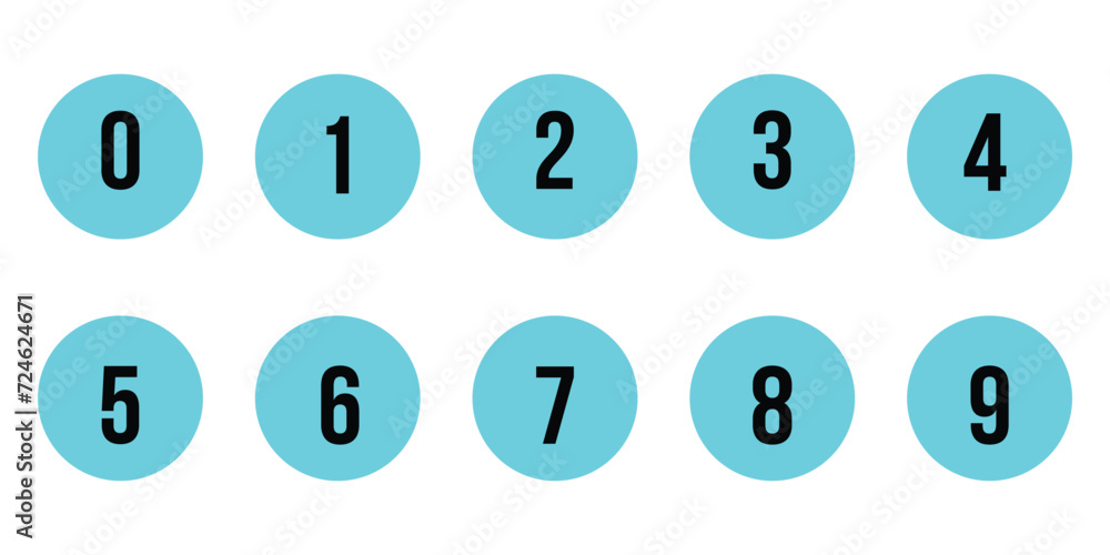 Simple numbers symbol set. Black isolated font in vector with background. Simple numbers symbol set. Black isolated font in vector with background.