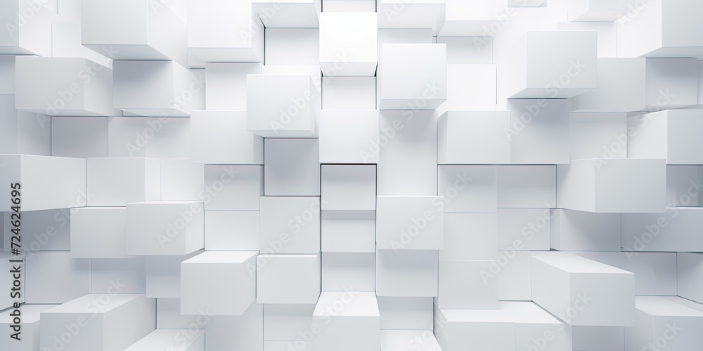 White modern architectural background with abstract white wall cubes. White modern architectural background with abstract white wall cubes.