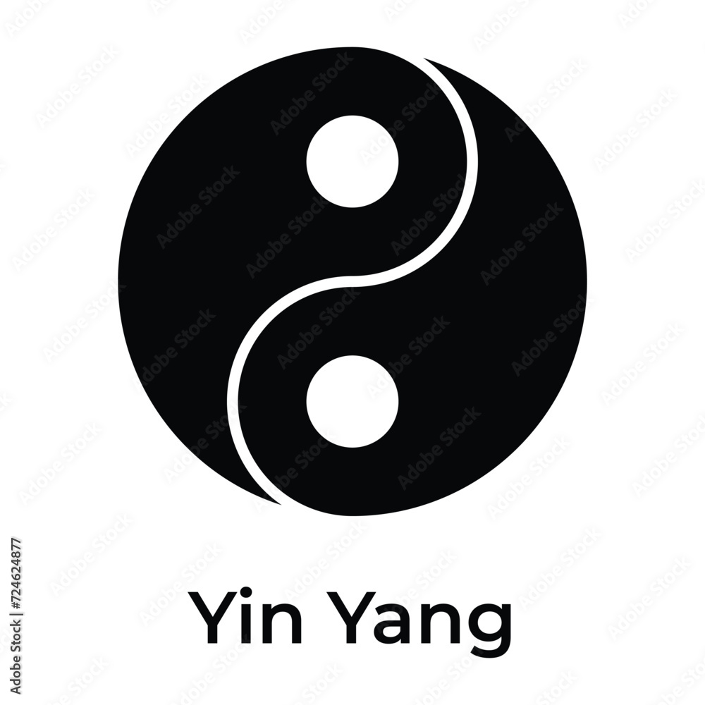 A chinese yin yang symbol vector design isolated on white background A chinese yin yang symbol vector design isolated on white background