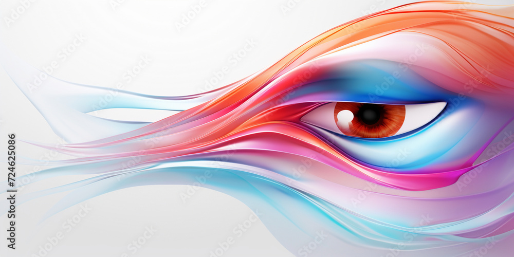 Beautiful female eye with abstract background Vector illustration ...