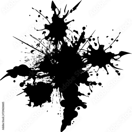 Vektor Silhouette - Tintenspritzer - Kleckse Platsch - Flüssigkeit, Spritzer - künstlerische Design Elemente - Tinte Flecken