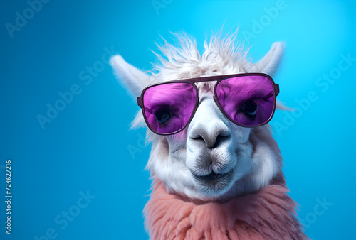 A llama wearing sunglasses © Sasit