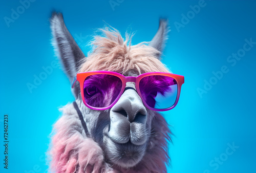 A llama wearing sunglasses © Sasit
