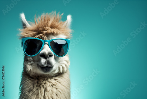 A llama wearing sunglasses