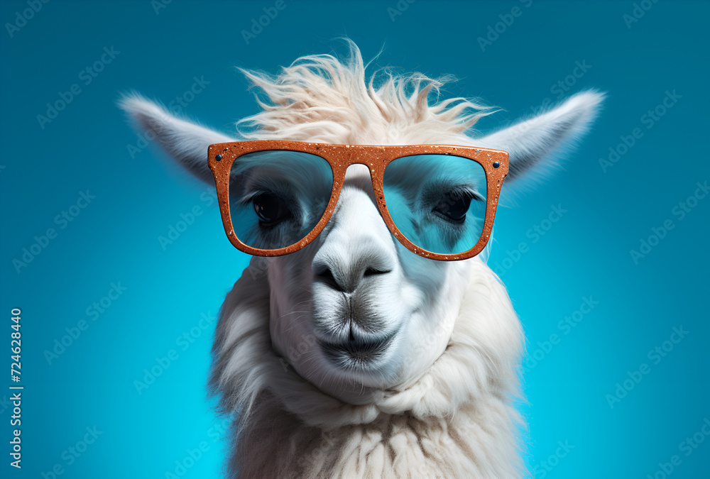 A llama wearing sunglasses A llama wearing sunglasses
