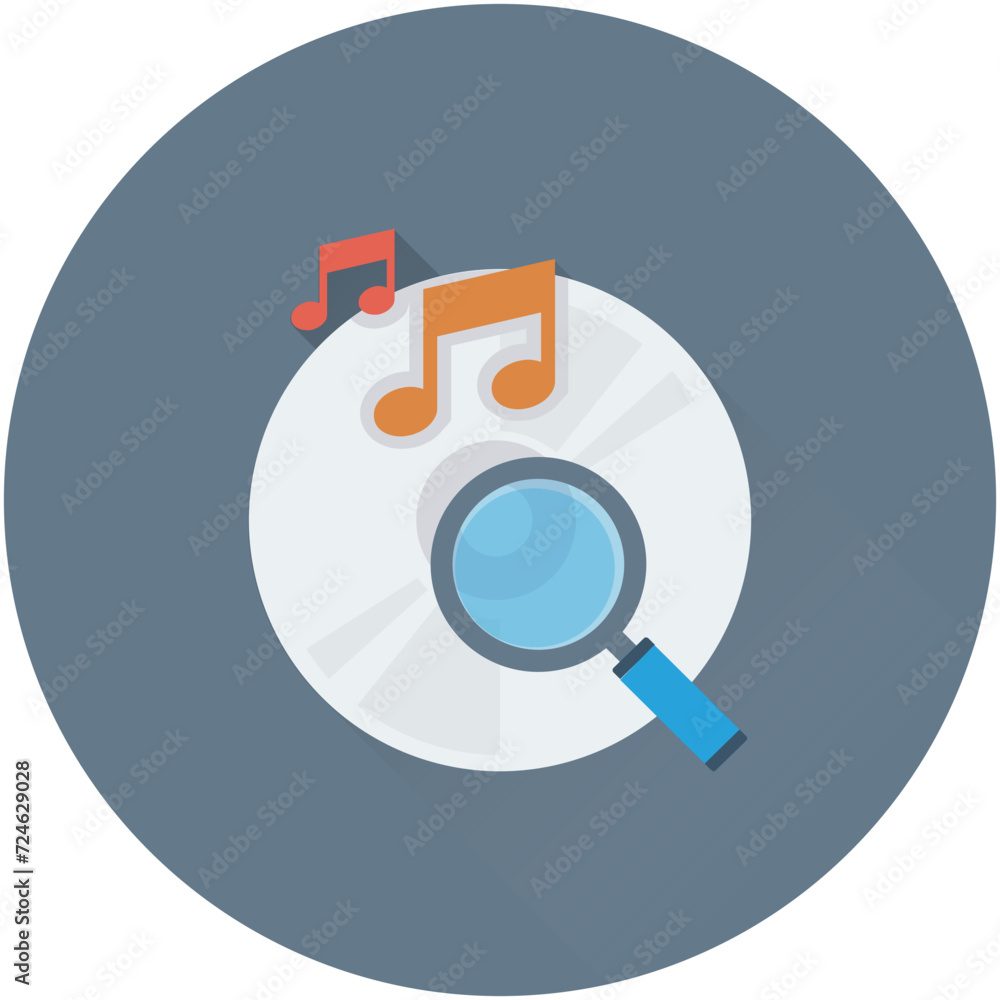 Music Search Vector Icon Music Search Vector Icon