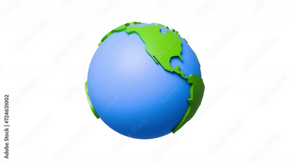 Simple 3d looping animation of revolving Earth Simple 3d looping animation of revolving Earth