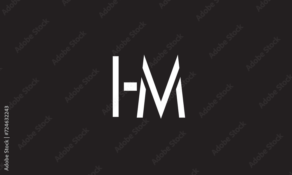 HM, MH , M , H , Abstract Letters Logo Monogram HM, MH , M , H , Abstract Letters Logo Monogram