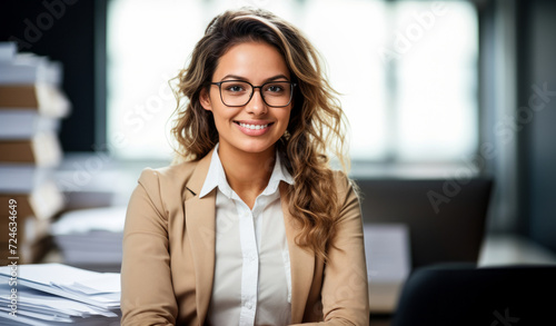 portrait of File Clerk. File correspondence, cards, invoices, receipts and other records in alphabetical or numerical order or according to the filing system used. Locate, remove material from file photo