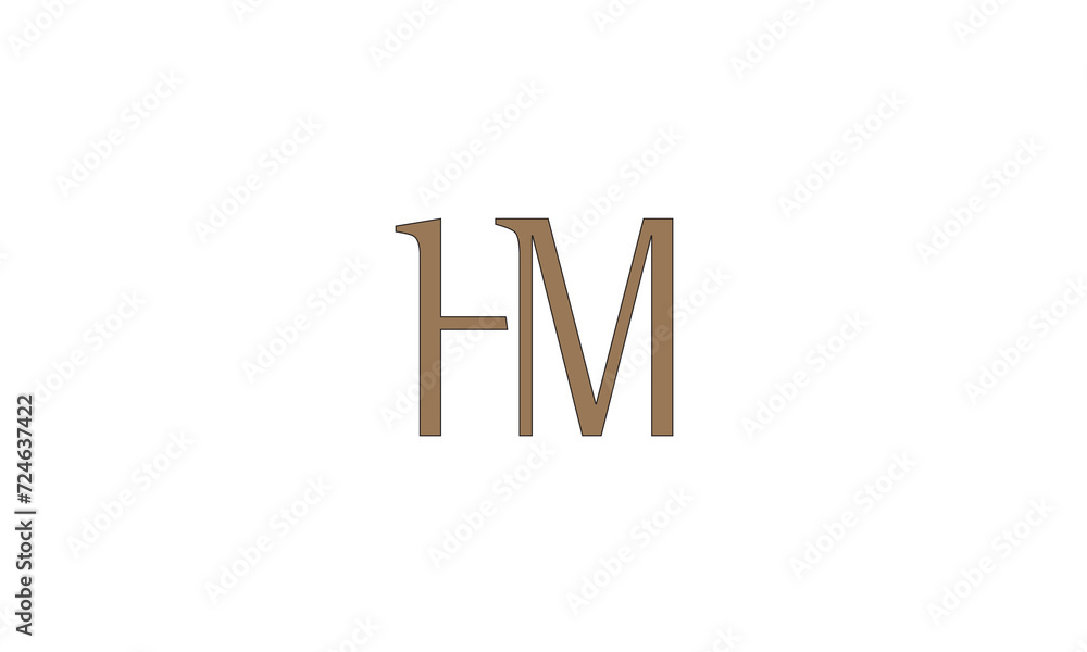 HM, MH , M , H , Abstract Letters Logo Monogram HM, MH , M , H , Abstract Letters Logo Monogram