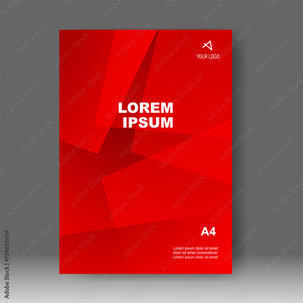 Fototapeta premium Book cover design modern technology style. for Brochure template, Annual report, Banner, Poster, catalog, Simple Flyer promotion, magazine. Vector illustration