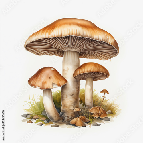 Mushroom illustration isolated background 