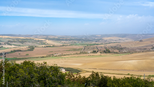 View of field in Tarquinia in Italy