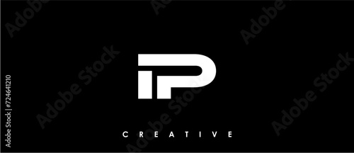 IP Letter Initial Logo Design Template Vector Illustration