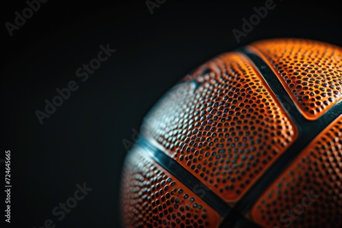 Basketball on dark background