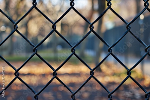 Black mesh fence
