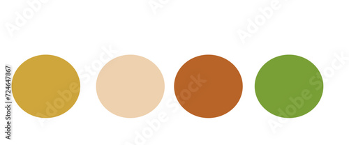 four colored circles on a white background