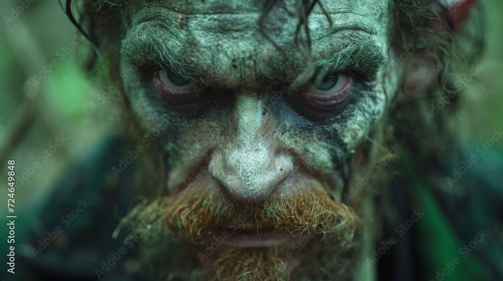 Gritty Leprechaun Warrior Glaring Intensely Gritty Leprechaun Warrior Glaring Intensely