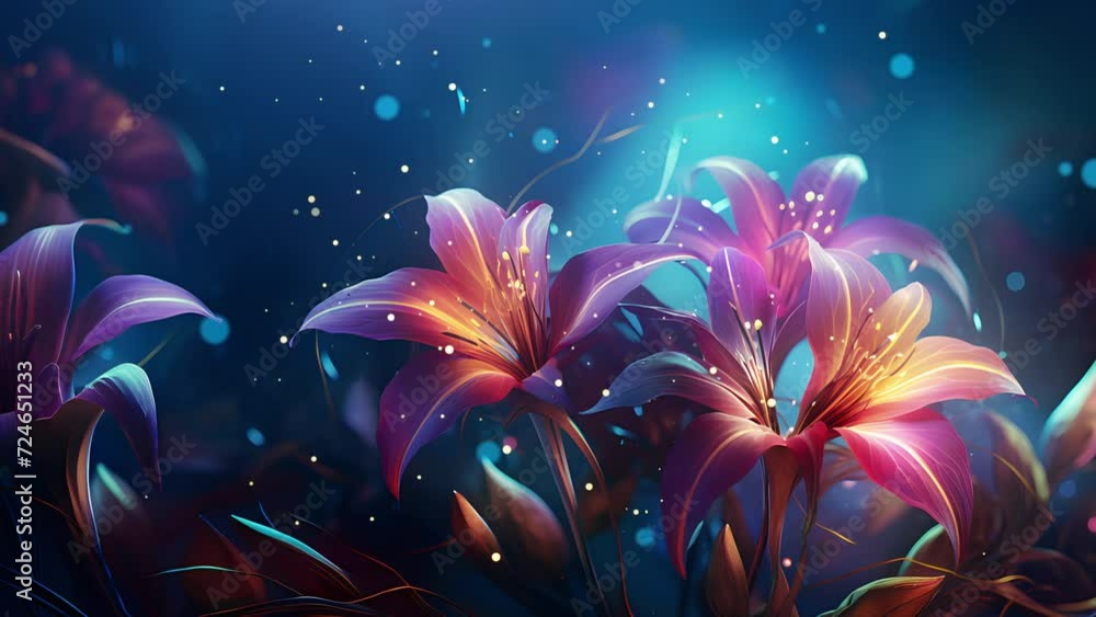 Glowing Flowers in the Night - Shimmering Petals: Twilight Sparkle and Glittering Blooms Glowing Flowers in the Night - Shimmering Petals: Twilight Sparkle and Glittering Blooms