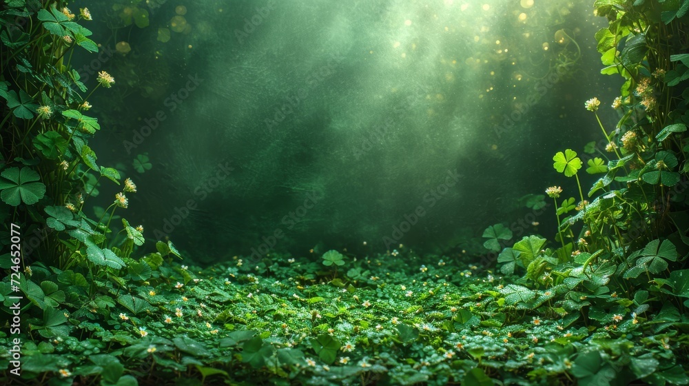 Fototapeta premium Enchanted Clover Forest Floor
