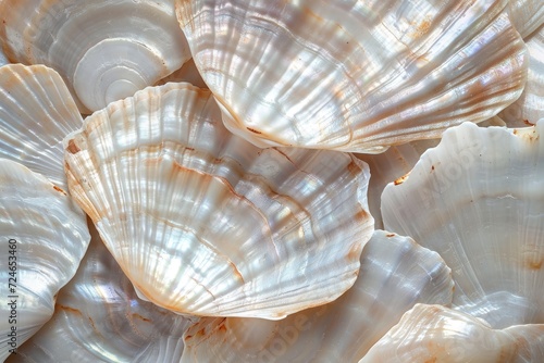 Close up texture of a luxurious mother of pearl seashell