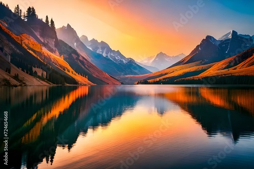 most beautiful nature landscape with sun sets beautiful wallpapaer © Ameer