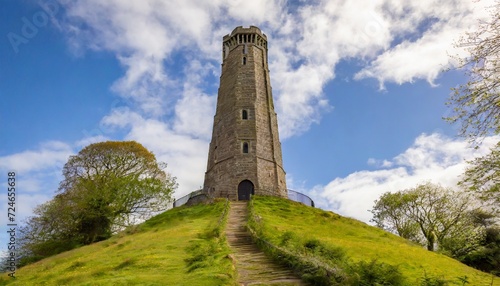 cabot tower viewed from below brandon hill bristol avon england uk a century old 105ft tower set in the gorgeous parkland of brandon hill near park street in the west end of bristol photo
