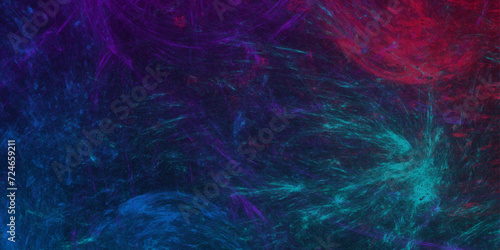 Artificial magic smoke in red with neon blue, purple light, smoke color isolated background for effect. Star field background Aquamarine and pink dark red pink, blue and purple Cosmic nebula universe