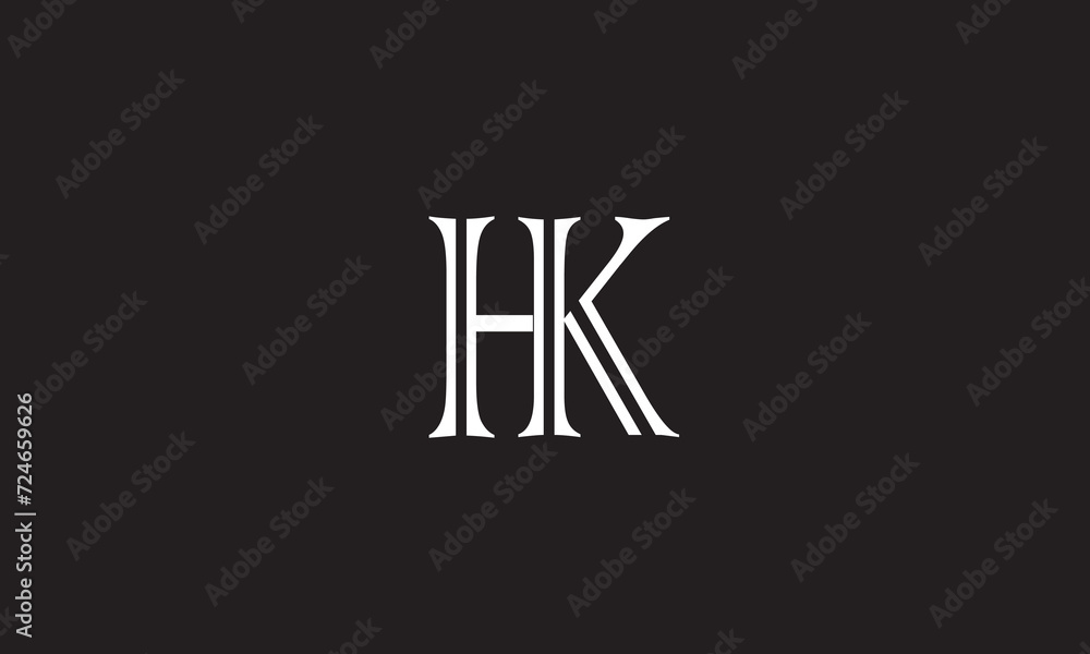 HK, KH , K , H , Abstract Letters Logo Monogram HK, KH , K , H , Abstract Letters Logo Monogram